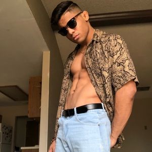 L Silk Hawaiian Shirt